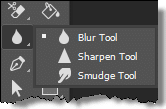 Blur Tool, Smudge Tool and Sharpen Tool