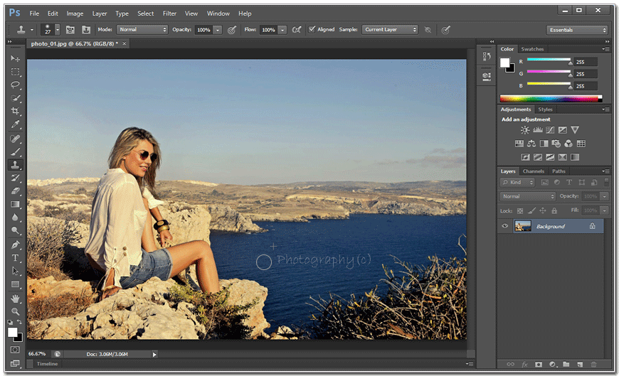 Adobe Photoshop watermark