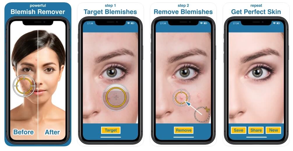 Use the free blemish remover app