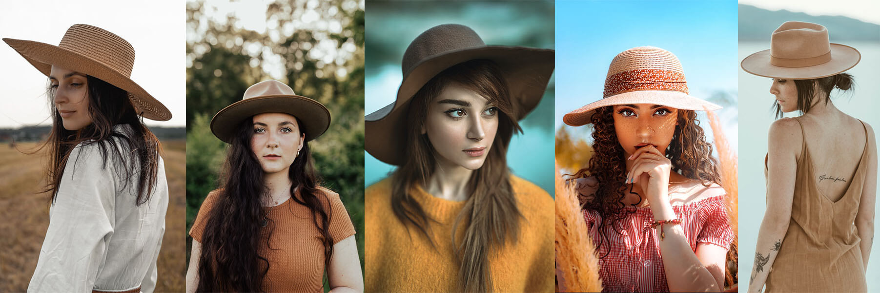 Hat photography with models
